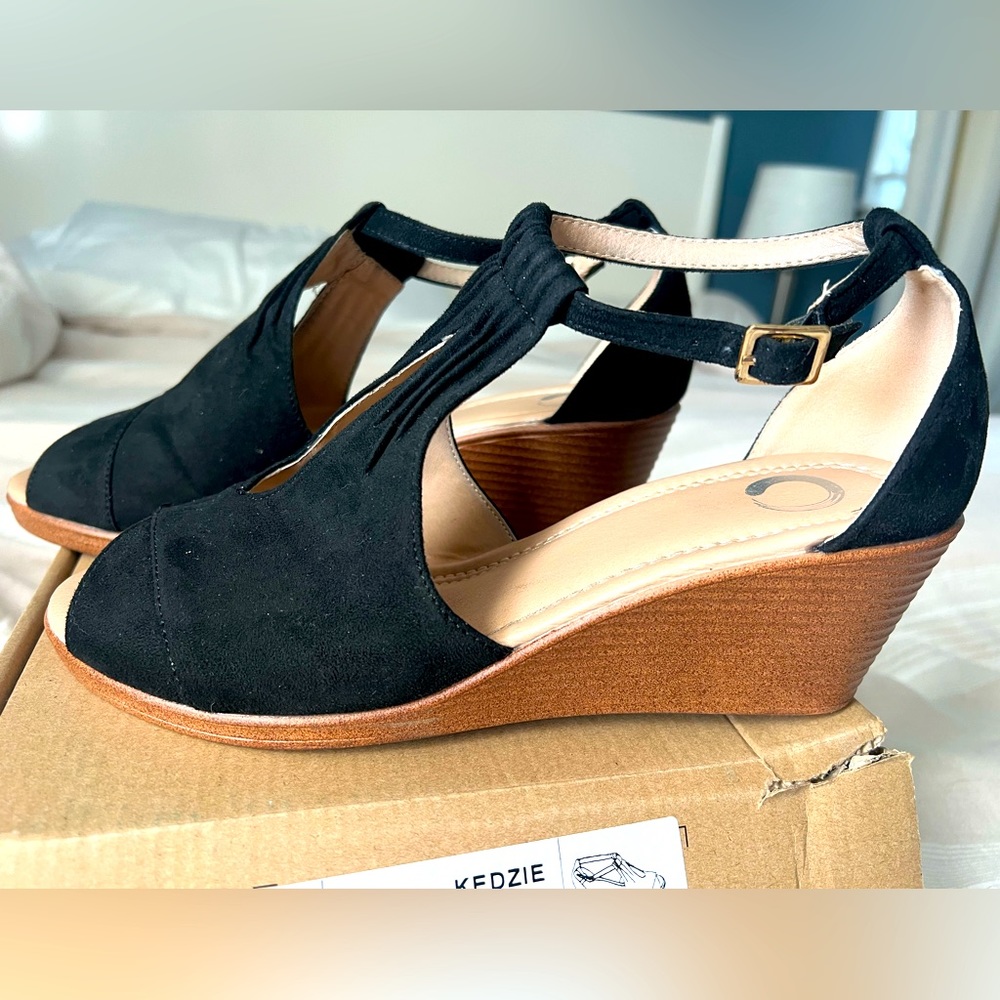 Black Wedge Shoes by Journee Collection from DSW.